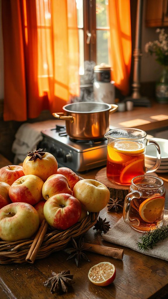 warm spiced apple cider