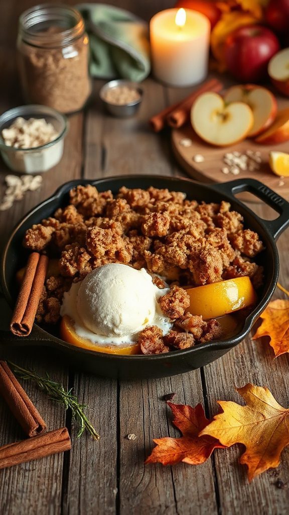 warm spiced apple dessert