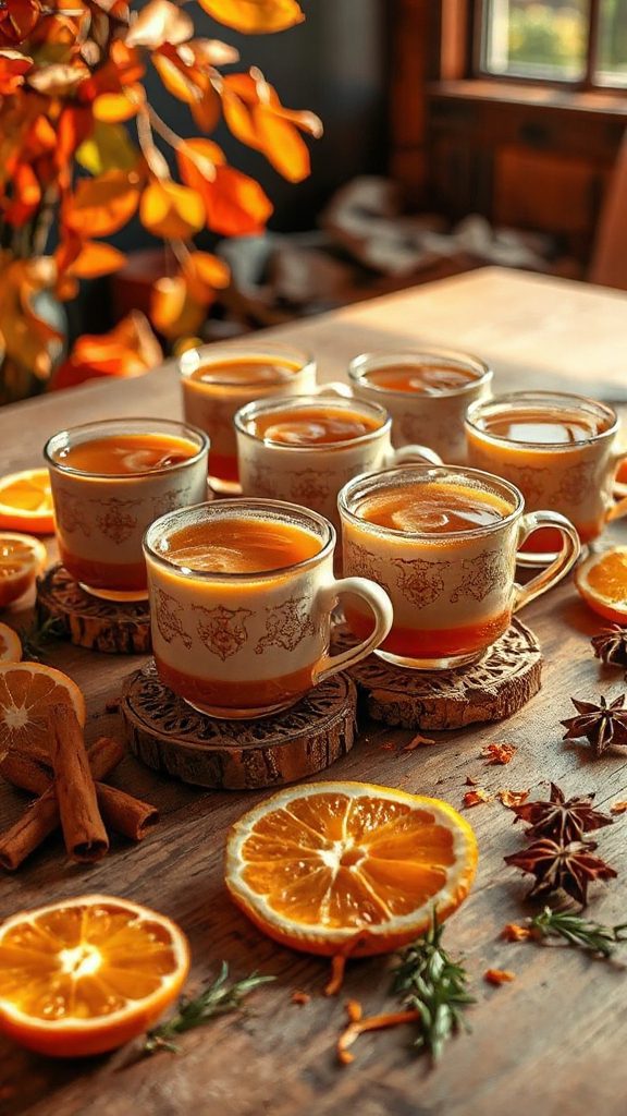 warm spiced apple orange cider