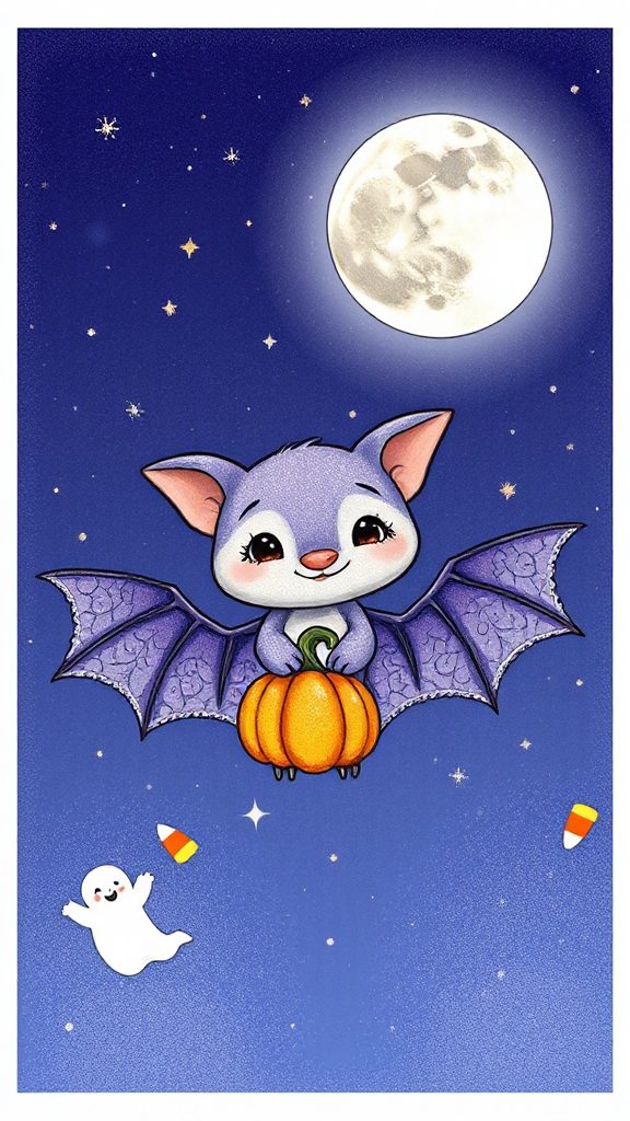 whimsical halloween bat cookies