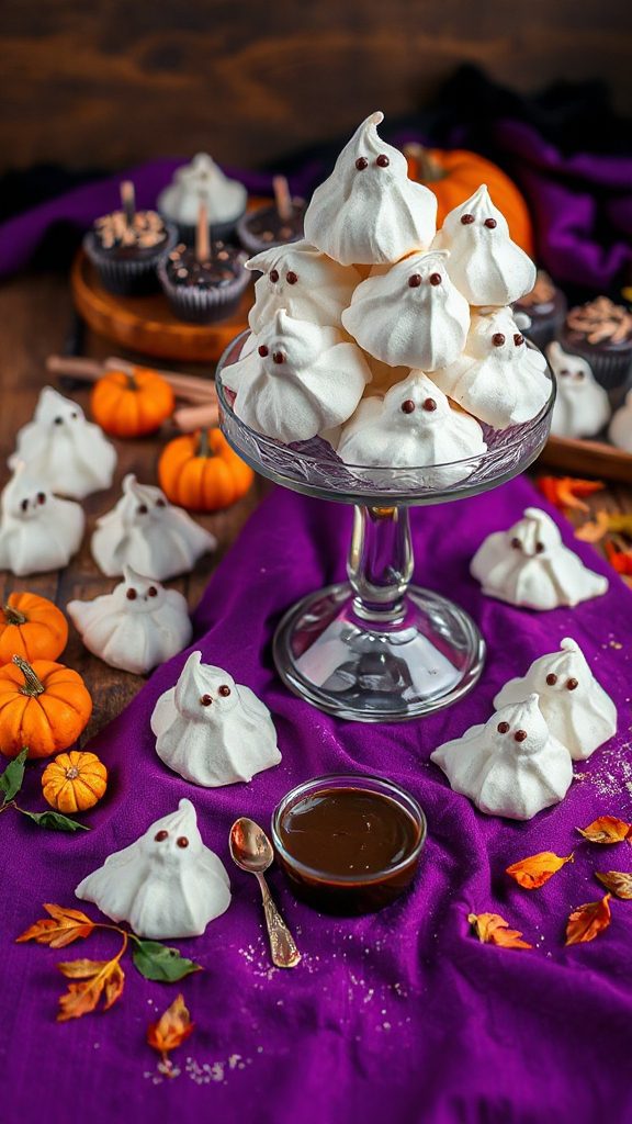 whimsical halloween ghost cookies