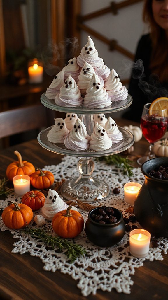 whimsical halloween ghost cookies