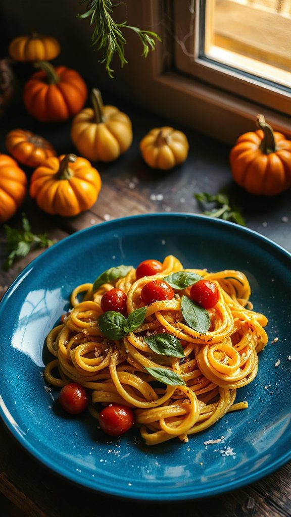 whimsical halloween pasta dish