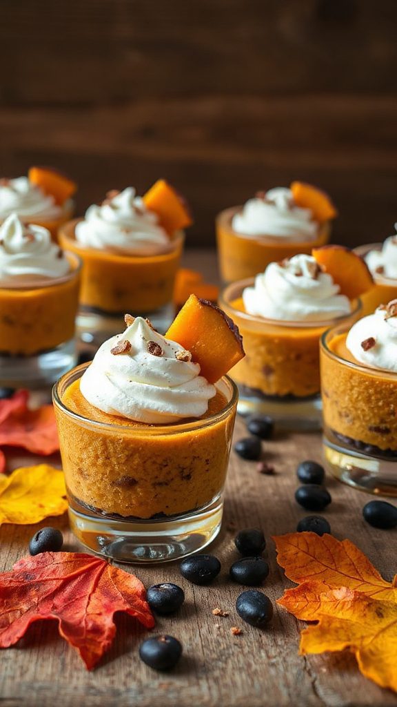 wholesome mini pumpkin cheesecakes