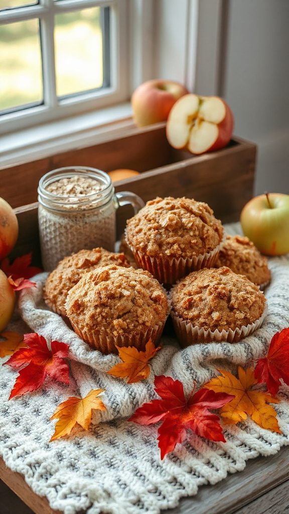 wholesome spiced apple muffins