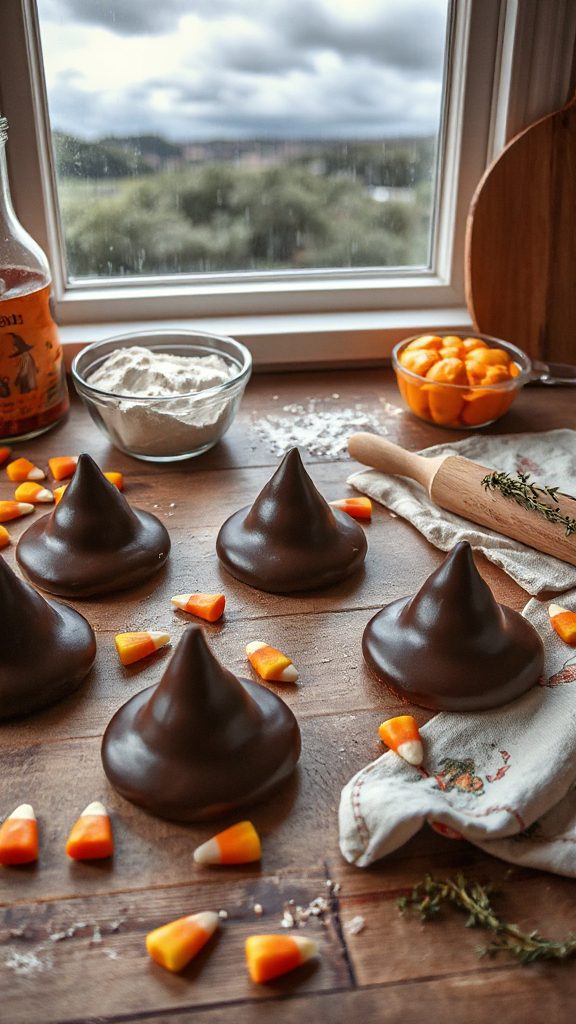 witch hat halloween cookies