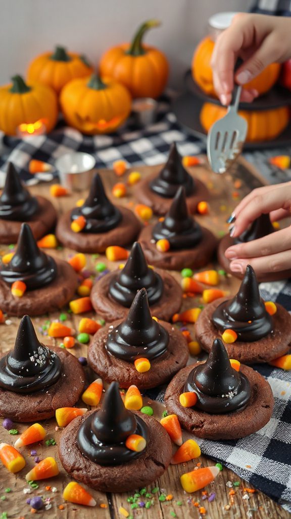 witch hat halloween cookies