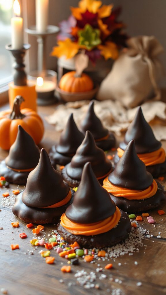 witch hat halloween cookies