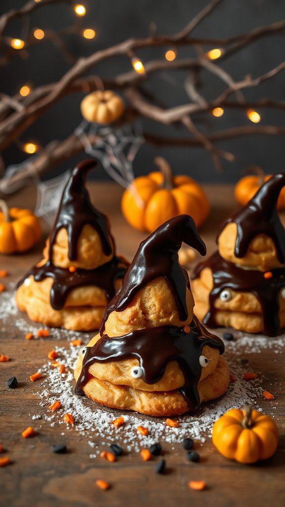 witch hat pastry treats