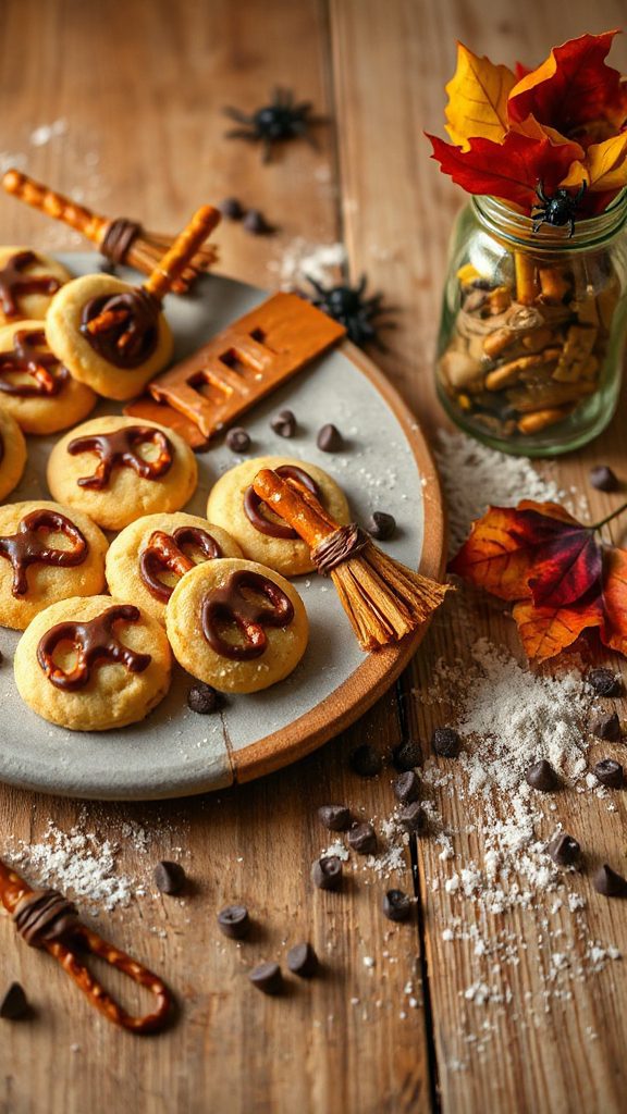 witch s broomstick pretzel cookies