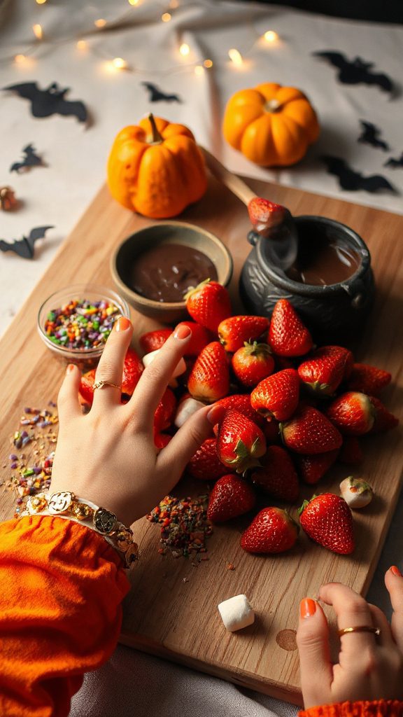 witch themed chocolate strawberries recipe