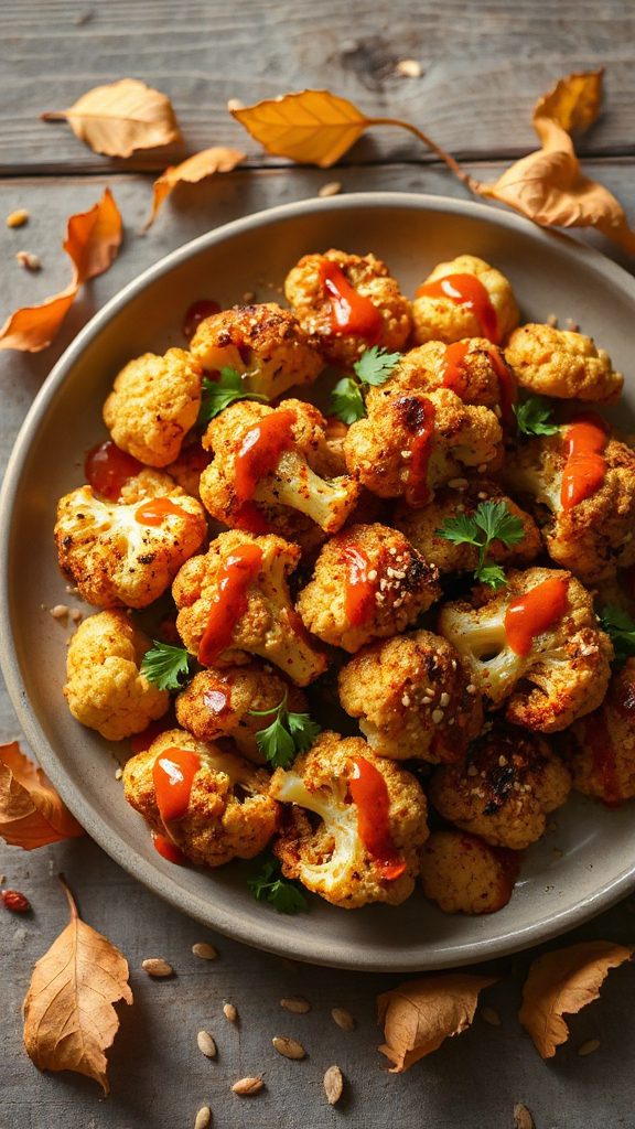 za atar cauliflower with harissa tahini