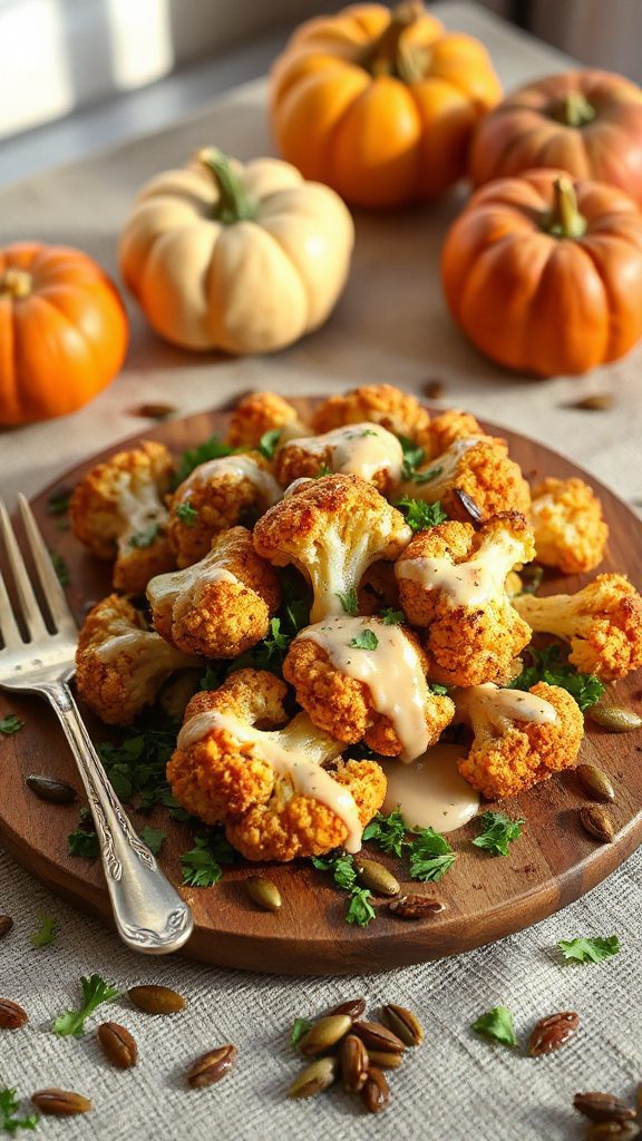 za atar cauliflower with maple glaze