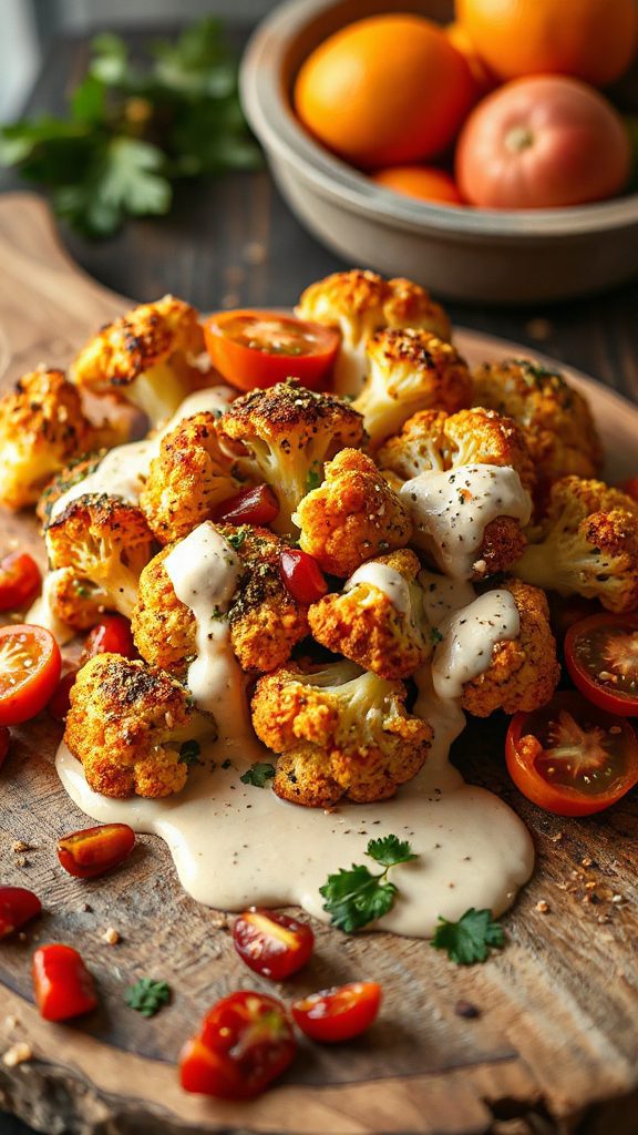 za atar cauliflower with tahini