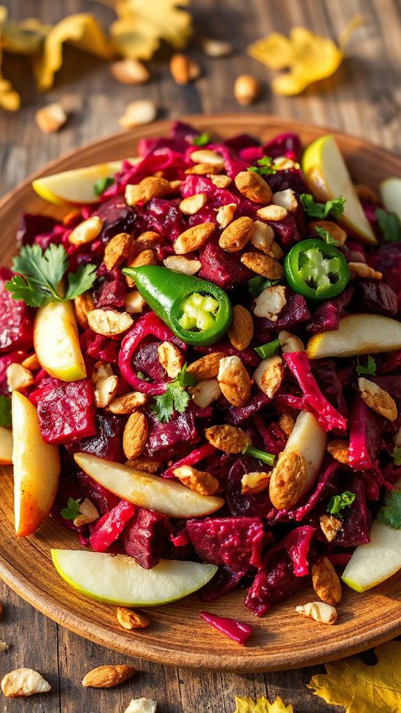 zesty apple beetroot slaw
