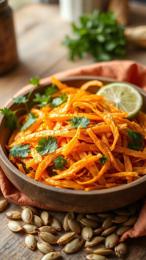 zesty shredded pumpkin salad