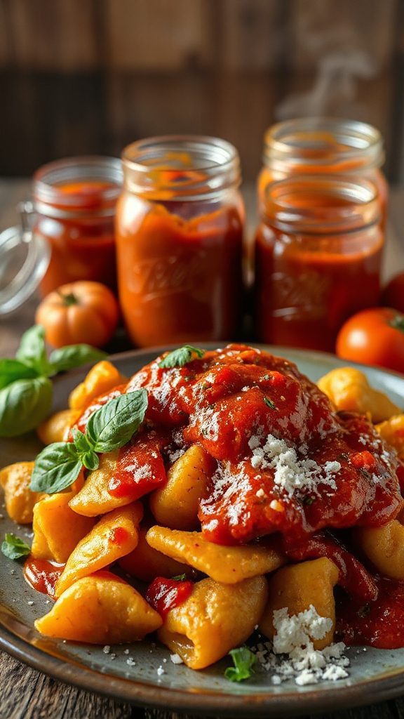 zesty spicy tomato basil sauce