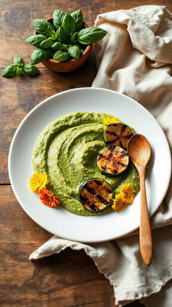 zucchini basil puree delight