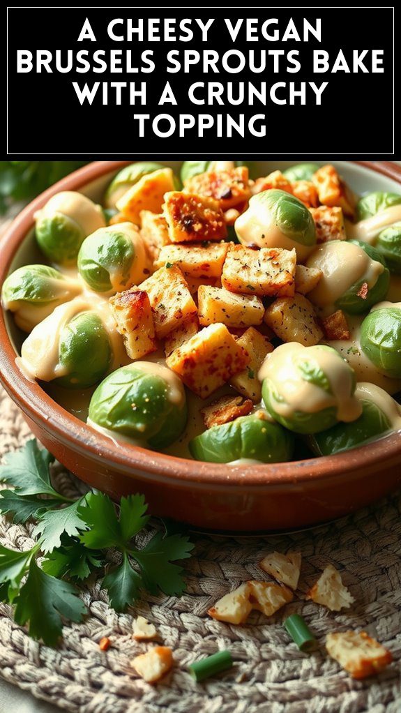 A Cheesy Vegan Brussels Sprouts Bake With a Crunchy Topping