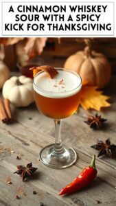 A Cinnamon Whiskey Sour With a Spicy Kick for Thanksgiving