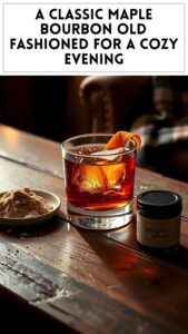 A Classic Maple Bourbon Old Fashioned for a Cozy Evening