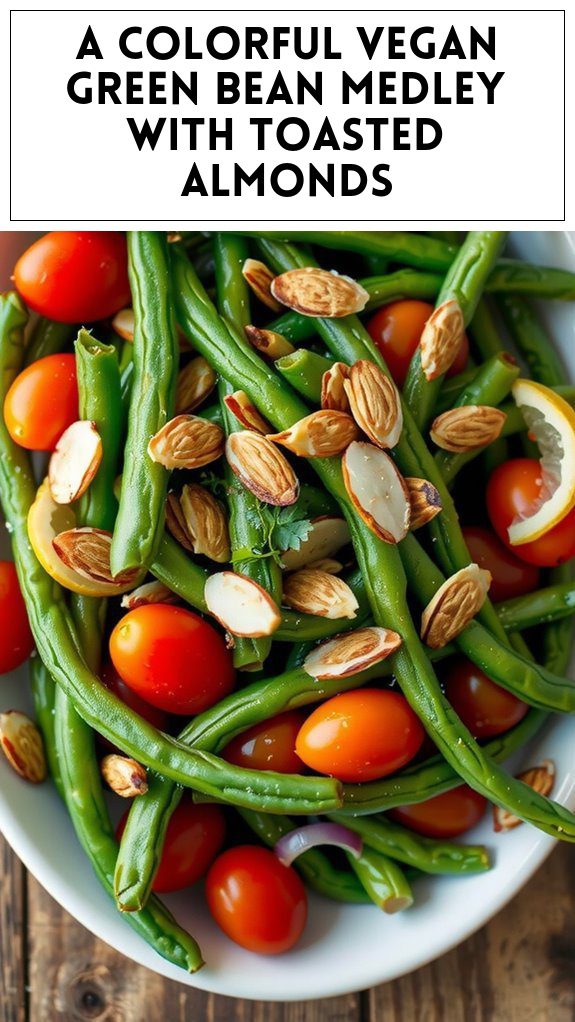 A Colorful Vegan Green Bean Medley With Toasted Almonds