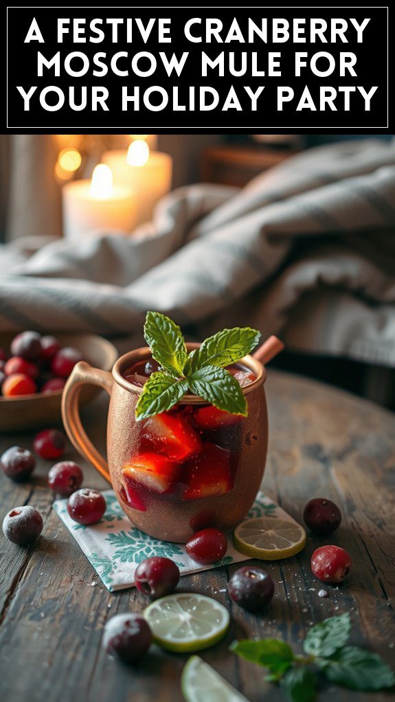 A Festive Cranberry Moscow Mule for Your Holiday Party