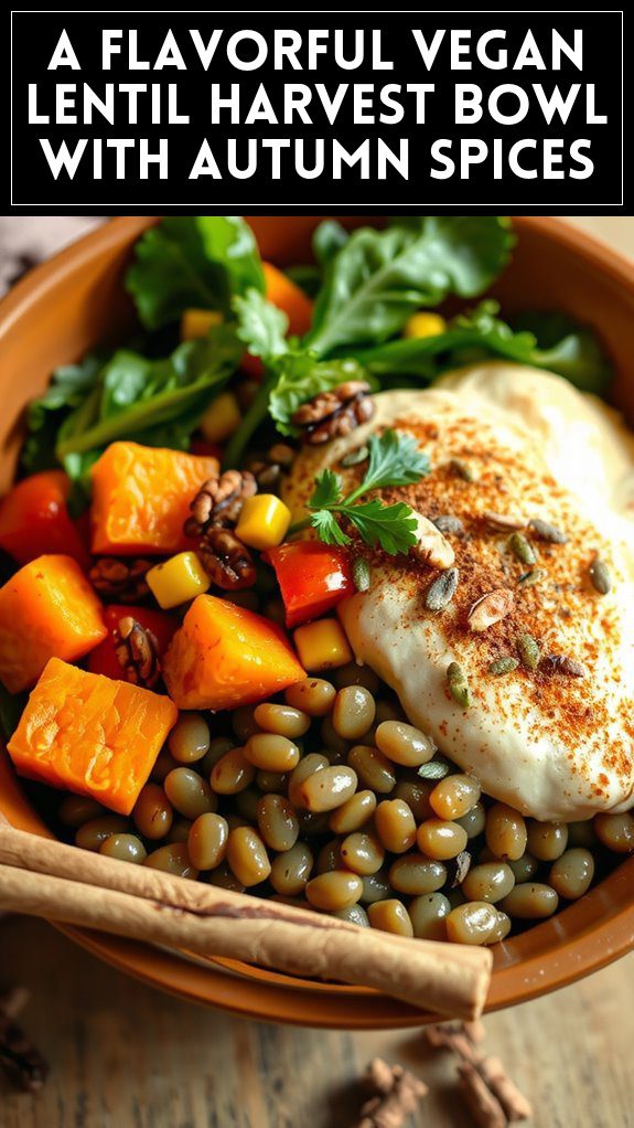 A Flavorful Vegan Lentil Harvest Bowl With Autumn Spices