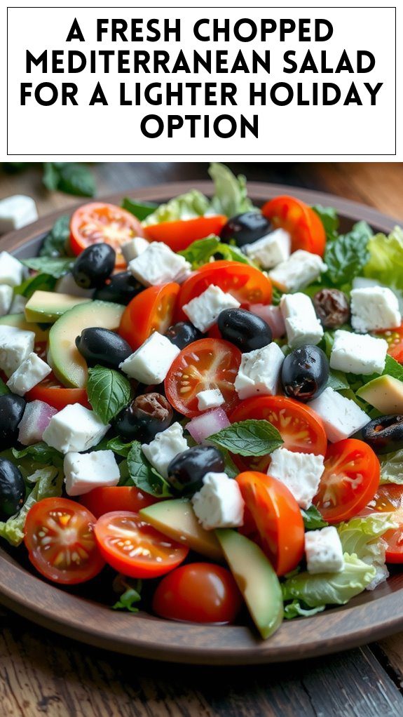 A Fresh Chopped Mediterranean Salad for a Lighter Holiday Option