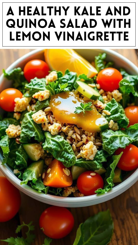 A Healthy Kale and Quinoa Salad With Lemon Vinaigrette