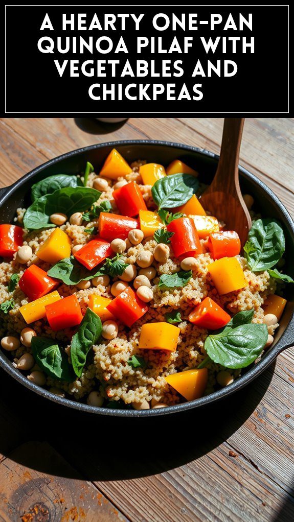 A Hearty One-Pan Quinoa Pilaf With Vegetables and Chickpeas