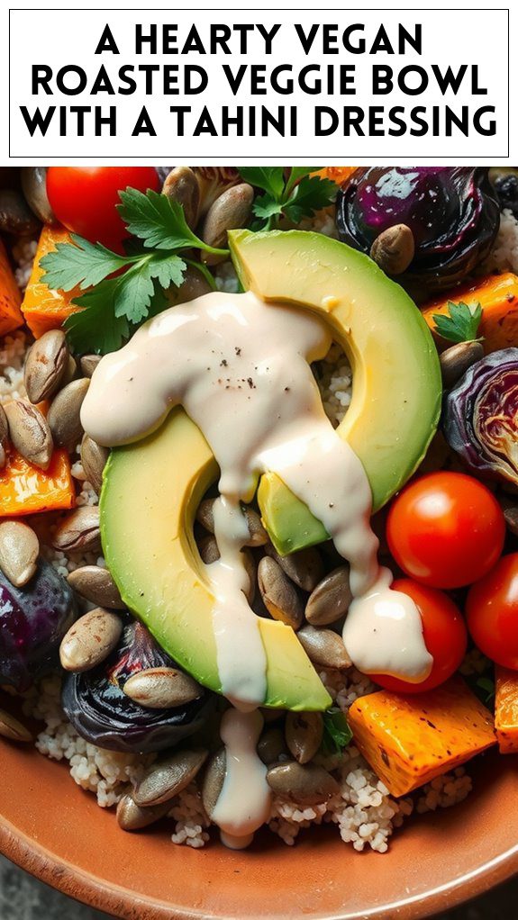 A Hearty Vegan Roasted Veggie Bowl With a Tahini Dressing