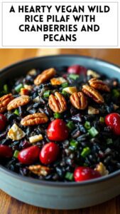 A Hearty Vegan Wild Rice Pilaf With Cranberries and Pecans