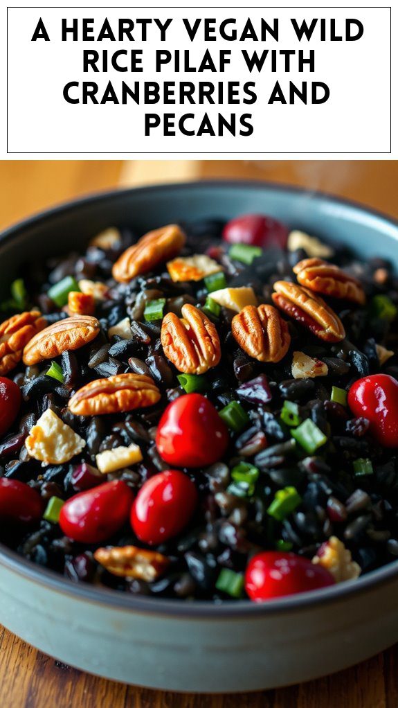 A Hearty Vegan Wild Rice Pilaf With Cranberries and Pecans