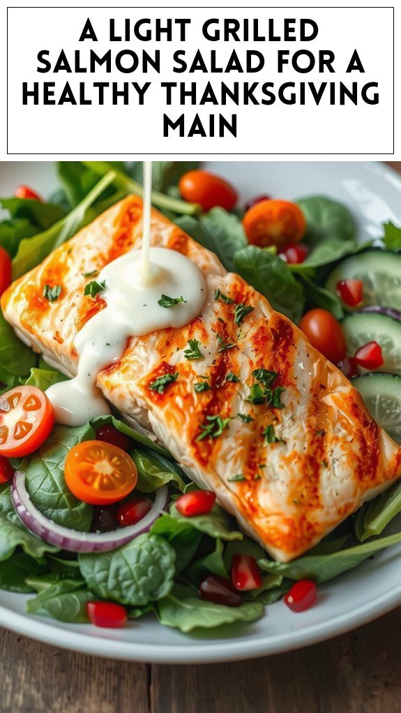 A Light Grilled Salmon Salad for a Healthy Thanksgiving Main
