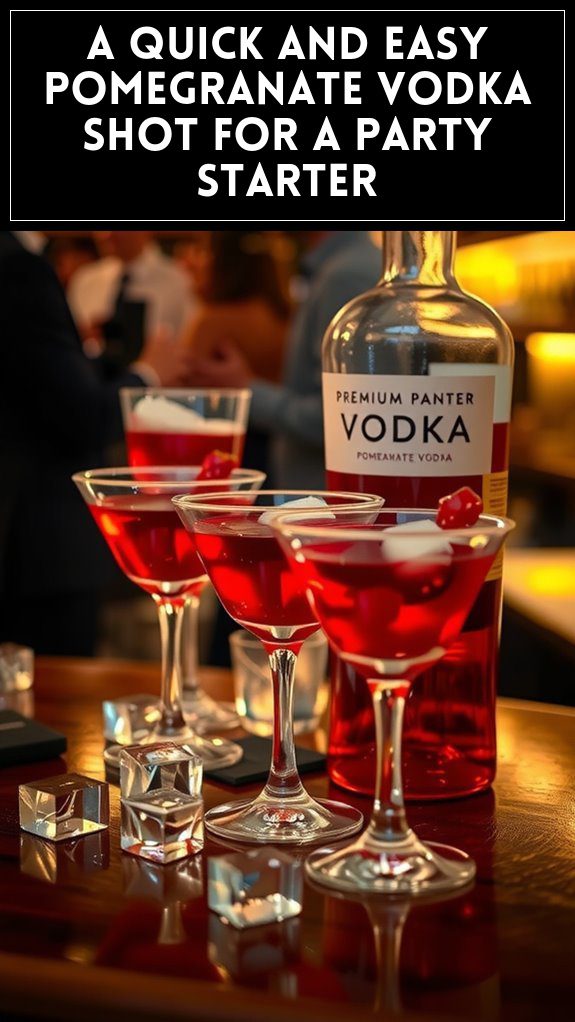 A Quick and Easy Pomegranate Vodka Shot for a Party Starter