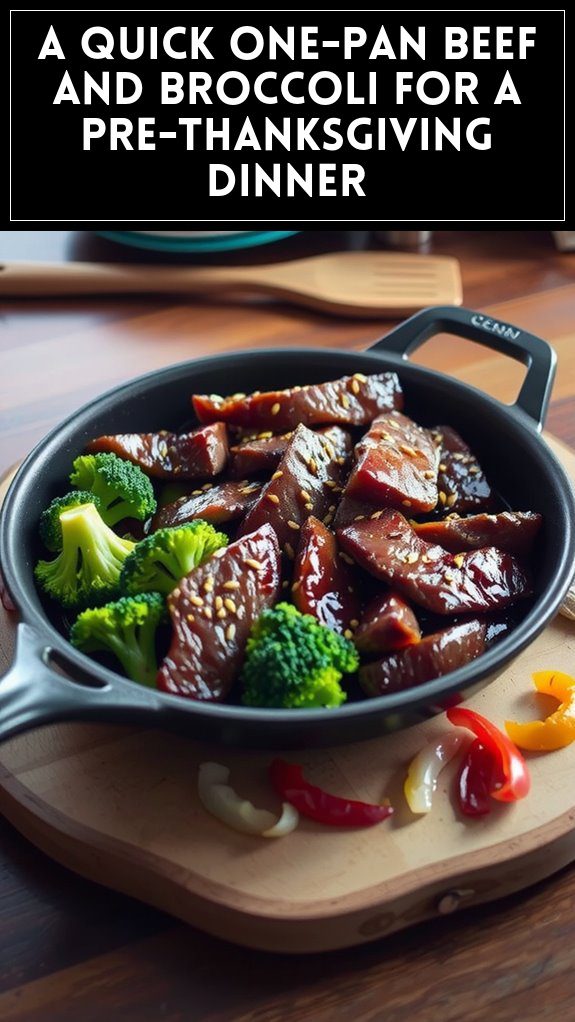 A Quick One-Pan Beef and Broccoli for a Pre-Thanksgiving Dinner