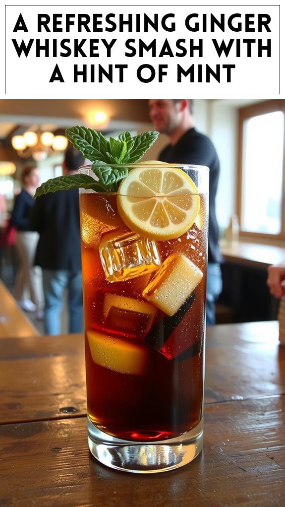 A Refreshing Ginger Whiskey Smash With a Hint of Mint