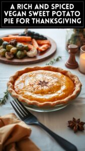 A Rich and Spiced Vegan Sweet Potato Pie for Thanksgiving
