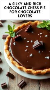 A Silky and Rich Chocolate Chess Pie for Chocolate Lovers