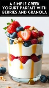 A Simple Greek Yogurt Parfait With Berries and Granola