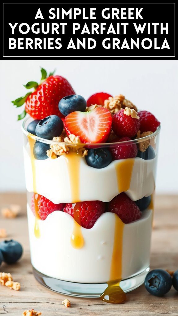 A Simple Greek Yogurt Parfait With Berries and Granola