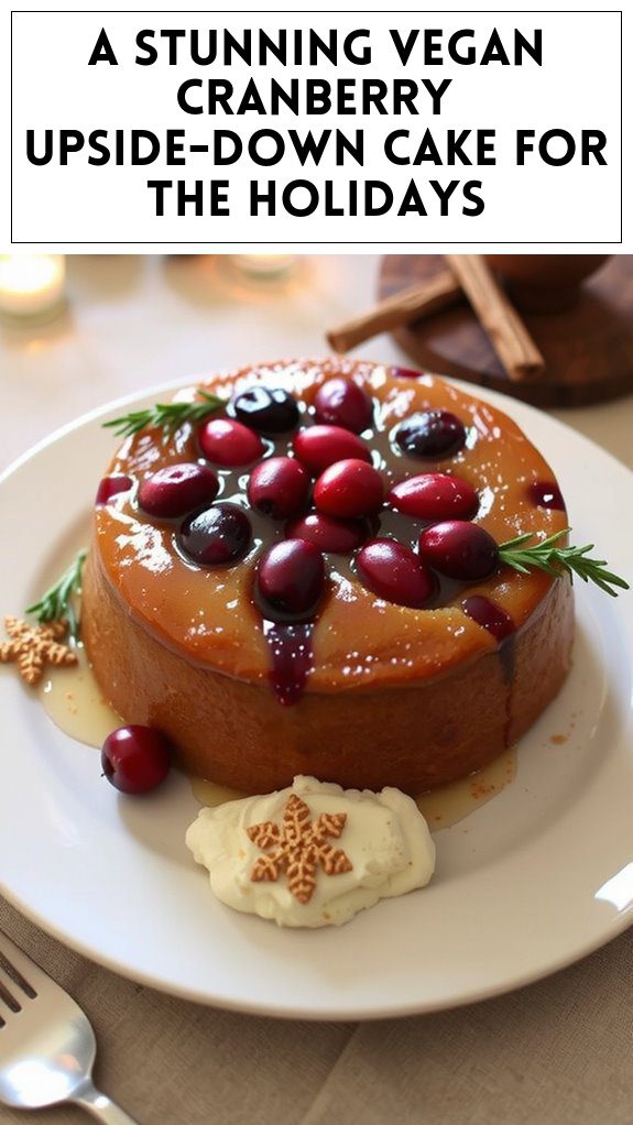 A Stunning Vegan Cranberry Upside-Down Cake for the Holidays