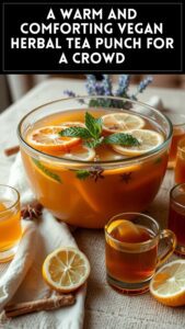A Warm and Comforting Vegan Herbal Tea Punch for a Crowd