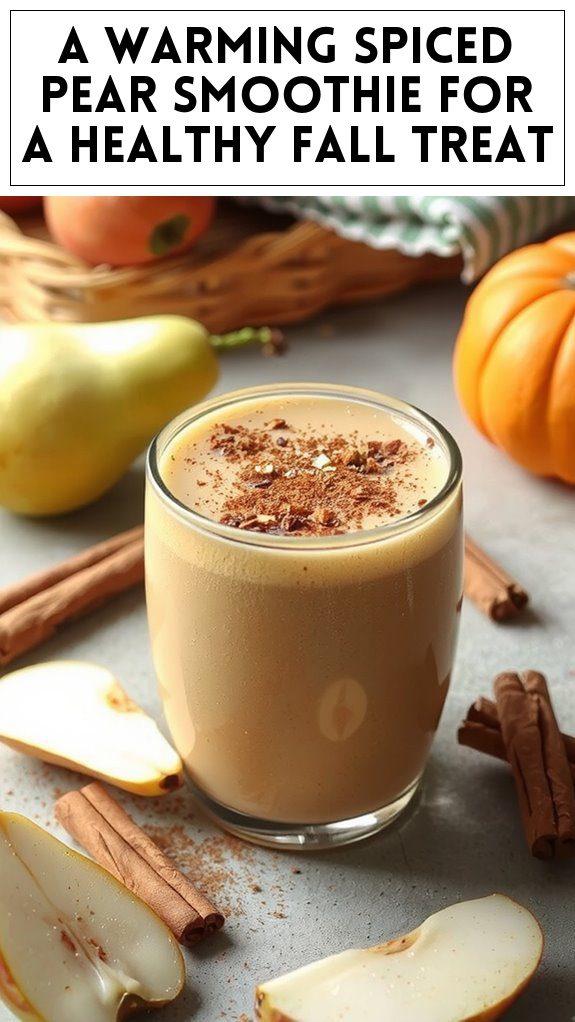 A Warming Spiced Pear Smoothie for a Healthy Fall Treat