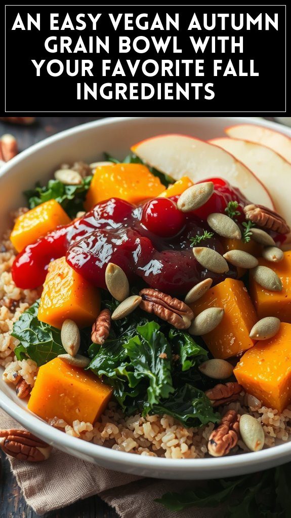 An Easy Vegan Autumn Grain Bowl With Your Favorite Fall Ingredients