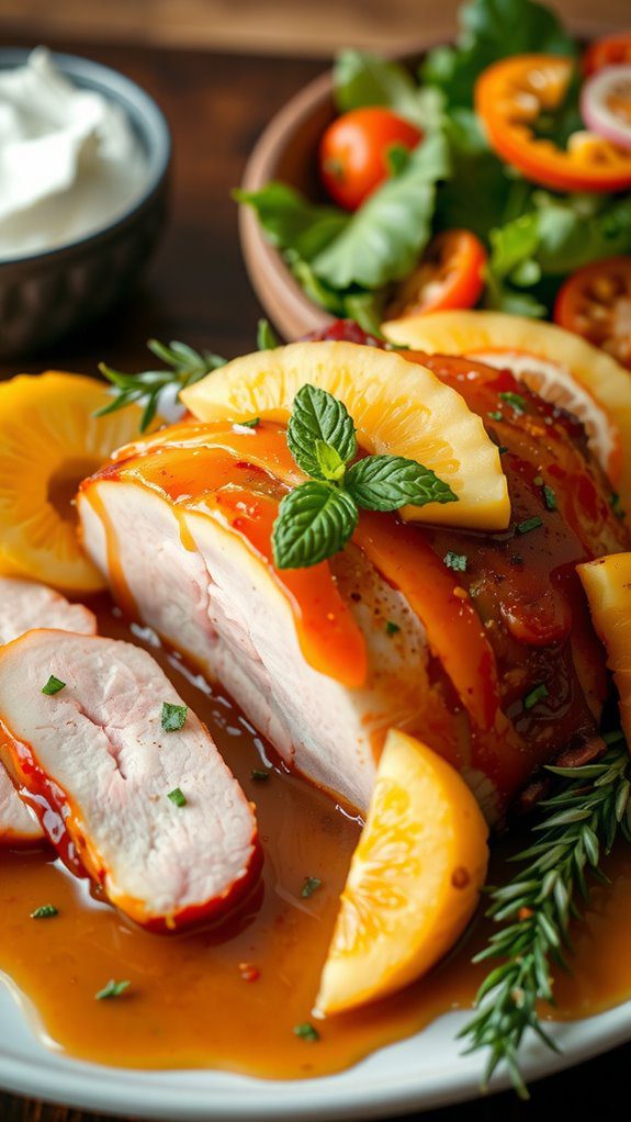 artful ham platter presentation