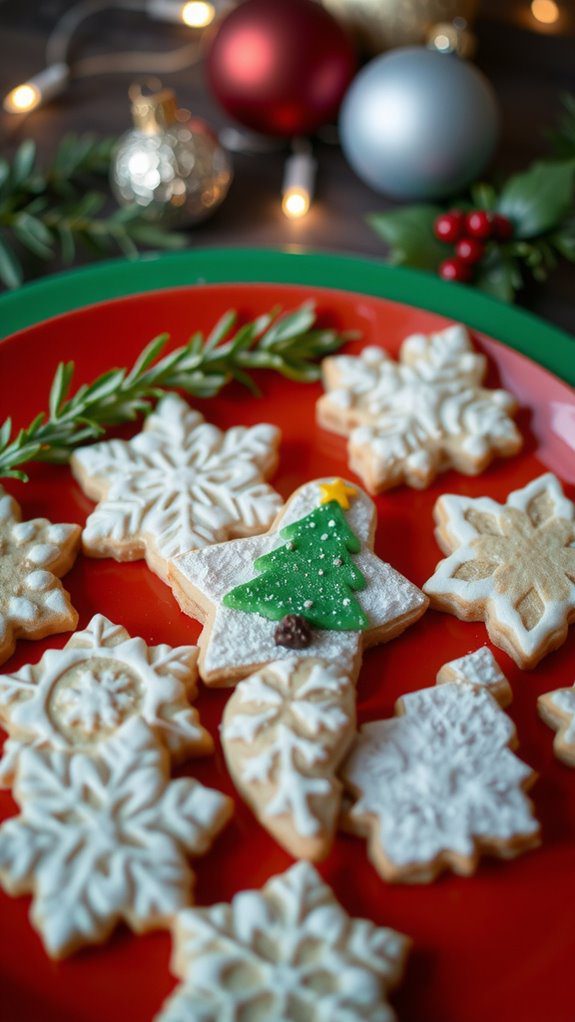 beautifully plate holiday cookies