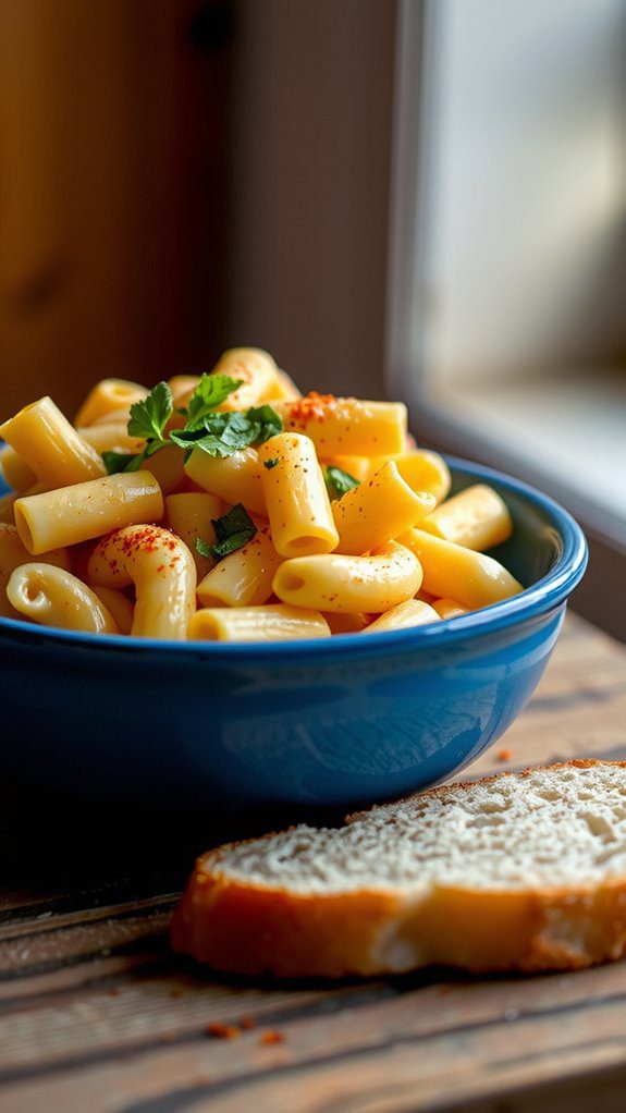 beautifully presented mac and cheese