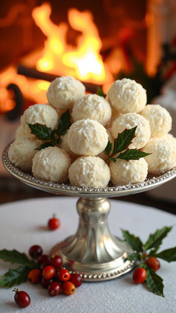 beautifully presented snowball cookies